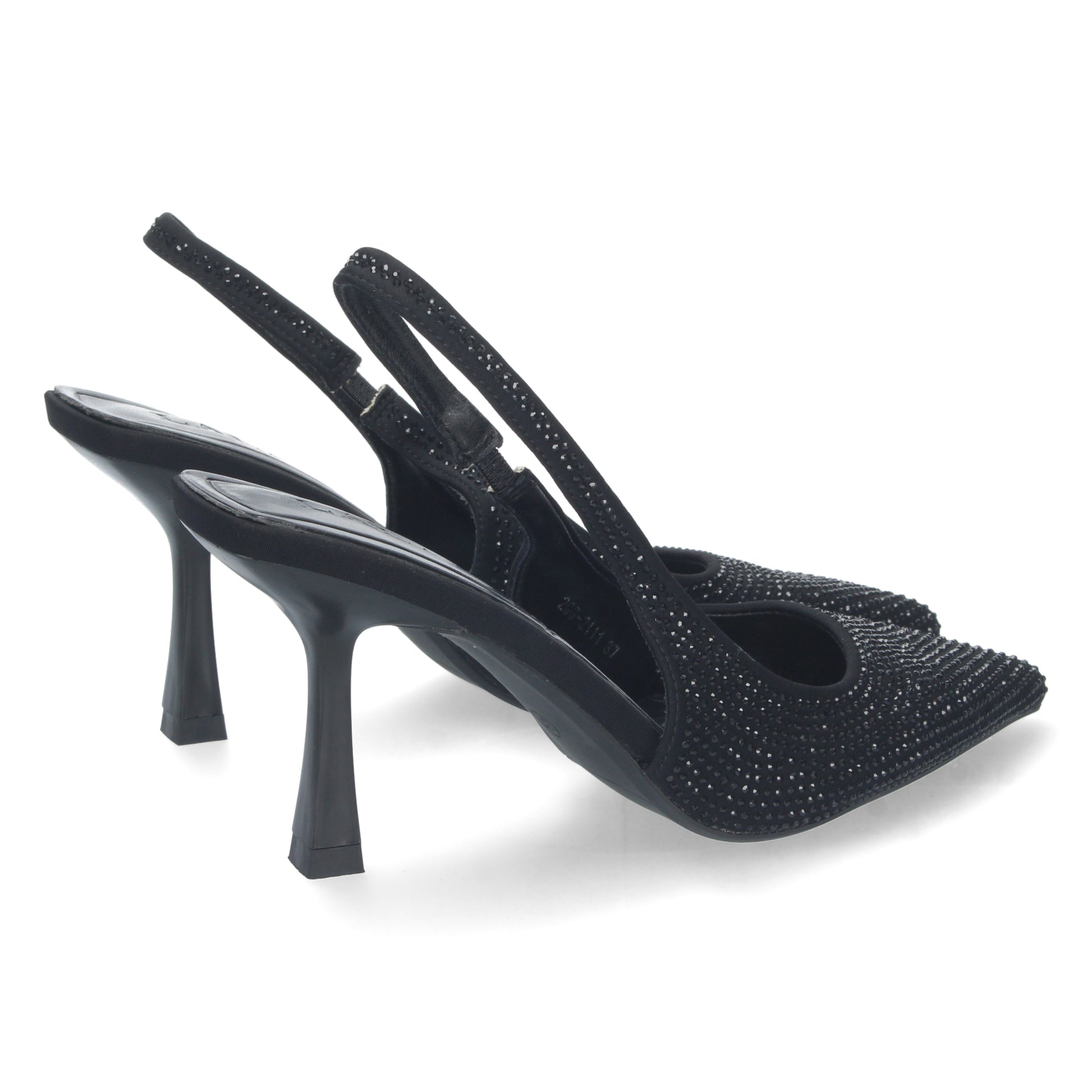 Stiletto Destalonado Black Strass