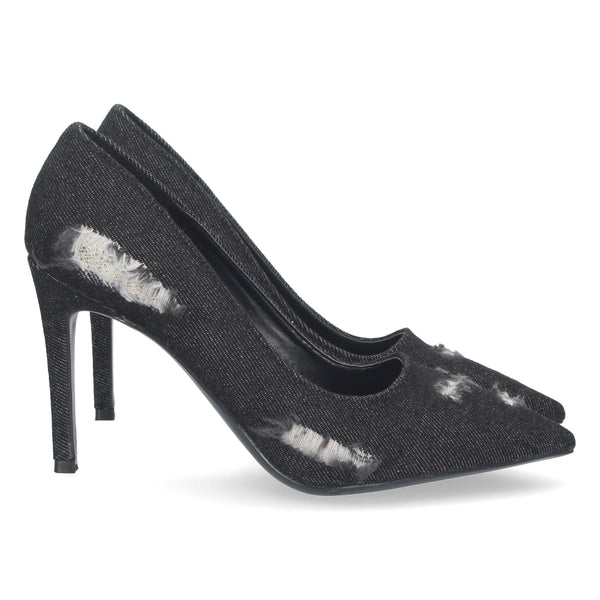 Stiletto vaquero Negro